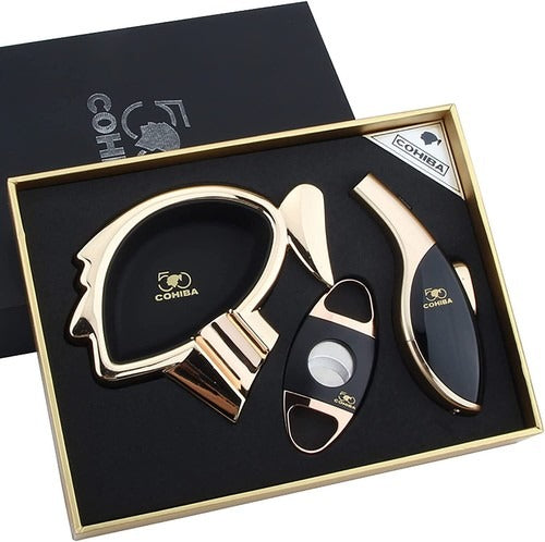 Cigar Ashtray Cutter Lighter Cigar Accessories set