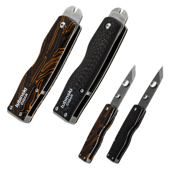Cigar Tool Knife G10 Carbon Fiber Multifunctional Cigar Box Opening Knife LUBINSKI Hole Opener