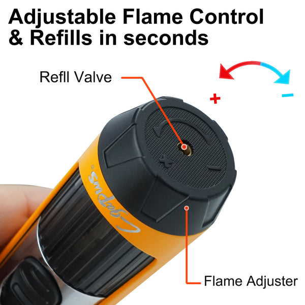Cigar Torch Lighters Double Jet Butane Refillable Lighter with Punch Windproof Lighter Without Gas