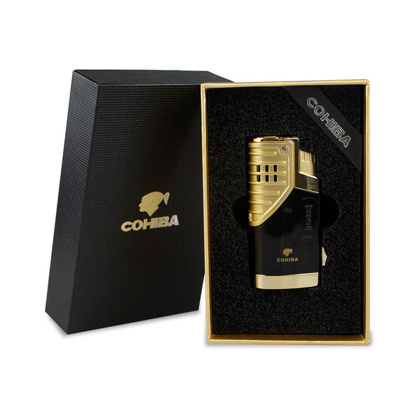 2 color Cigar Lighter Butane with Punch Triple Jet Flames Butane torch