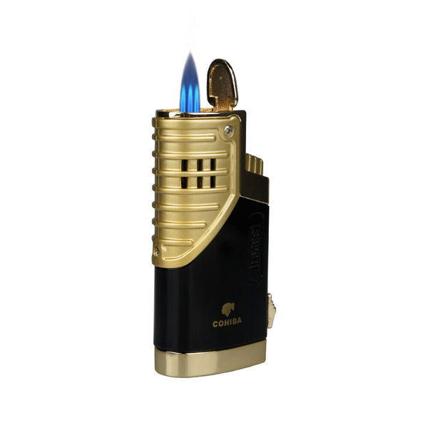 2 color Cigar Lighter Butane with Punch Triple Jet Flames Butane torch