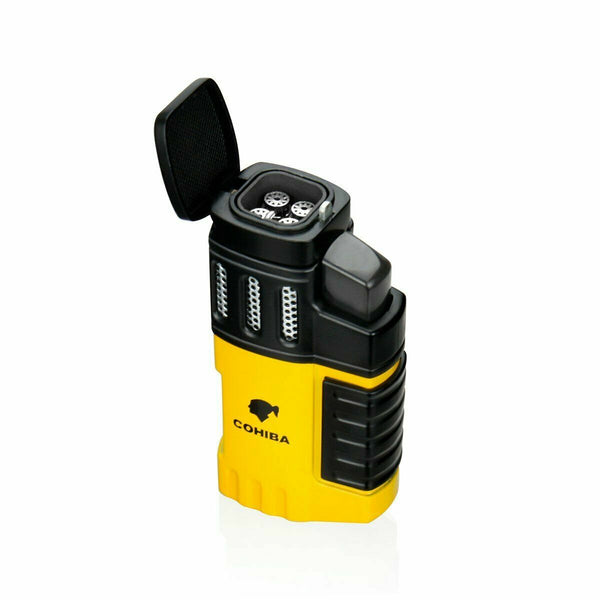 Cohiba 4 Torch Flame Cigar Lighter Butane Gas Jet Lighter Refillable Lighter