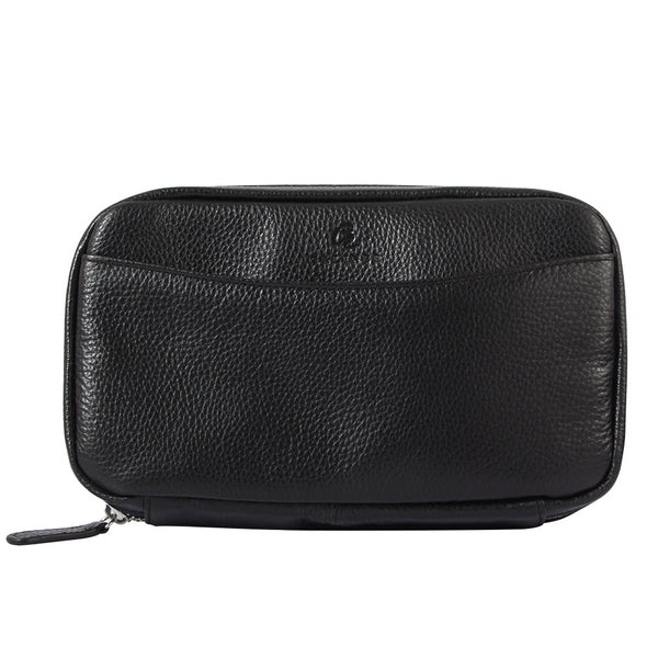 Galiner leather cigar case - portable travel humidor for 5 cigars - cigar box storage & cigarette case