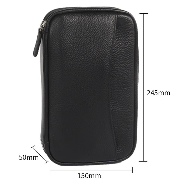 Galiner leather cigar case - portable travel humidor for 5 cigars - cigar box storage & cigarette case