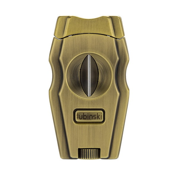 LUBINSKI Metal V-cut Cigar Cutter Zinc Alloy One-piece Stainless Outdoor Luxury Cigars Cut Portable Accessories Tool for Cigar