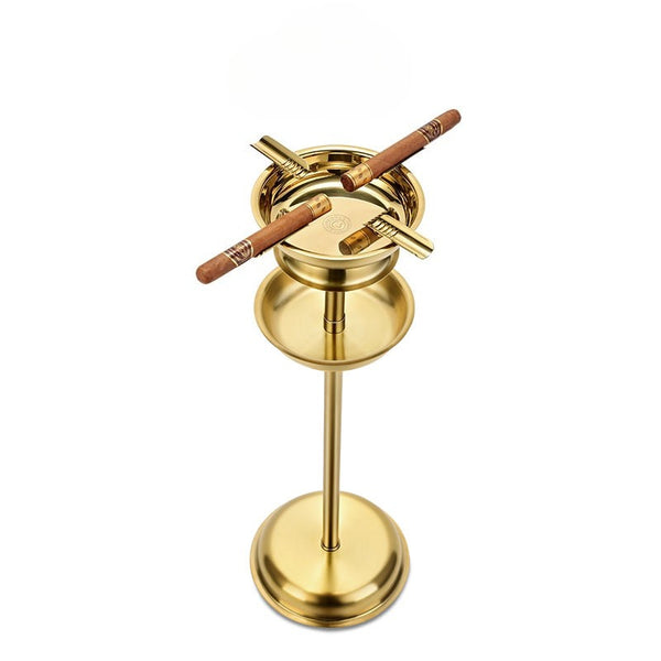 CIGARLOONG Metal Cigar Ashtray Large Diameter Smoke Groove Design Cigar CL-2021
