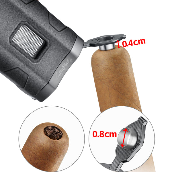Cigar Three Torch Lighters Triple Jet Flame Refillable Butane Lighter Windproof with Punch Marjiuana Smoking Accessories