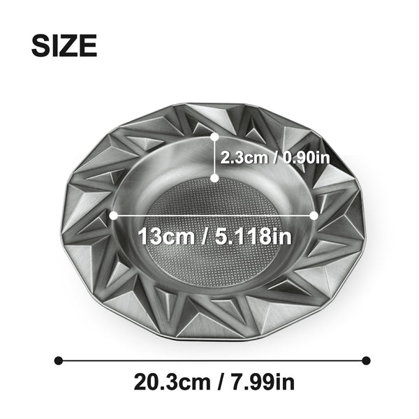 Multi-tube Roundmetal Cigar Ashtray Durability Big Ash trays for 8"  Cigarettes Large Rest Outdoor Cigars Ash tray for Patio/Outside/Indoor Ashtray