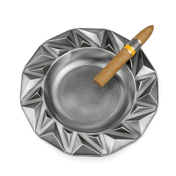 Multi-tube Roundmetal Cigar Ashtray Durability Big Ash trays for 8"  Cigarettes Large Rest Outdoor Cigars Ash tray for Patio/Outside/Indoor Ashtray