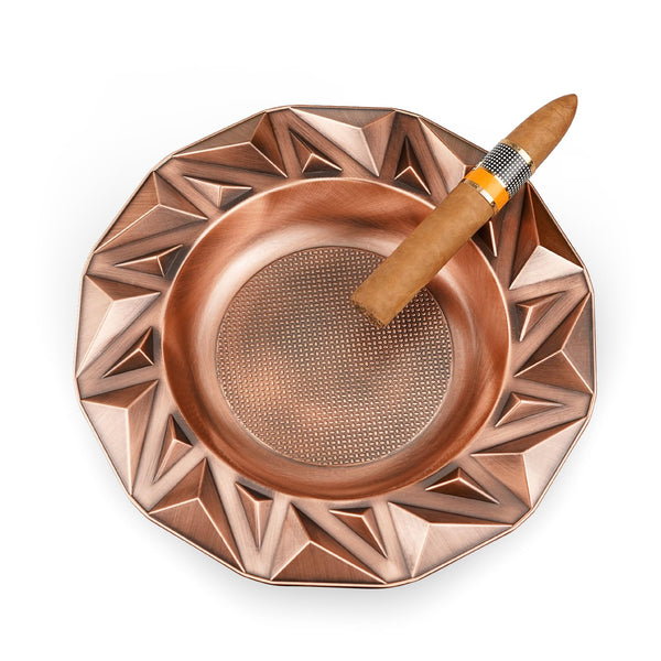 Multi-tube Roundmetal Cigar Ashtray Durability Big Ash trays for 8"  Cigarettes Large Rest Outdoor Cigars Ash tray for Patio/Outside/Indoor Ashtray