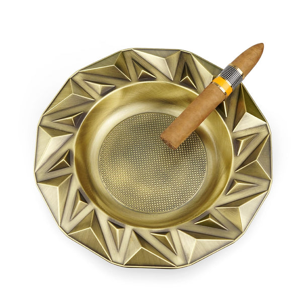 Multi-tube Roundmetal Cigar Ashtray Durability Big Ash trays for 8"  Cigarettes Large Rest Outdoor Cigars Ash tray for Patio/Outside/Indoor Ashtray