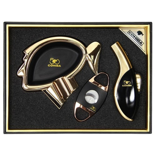 Cigar Ashtray Cutter Lighter Cigar Accessories set