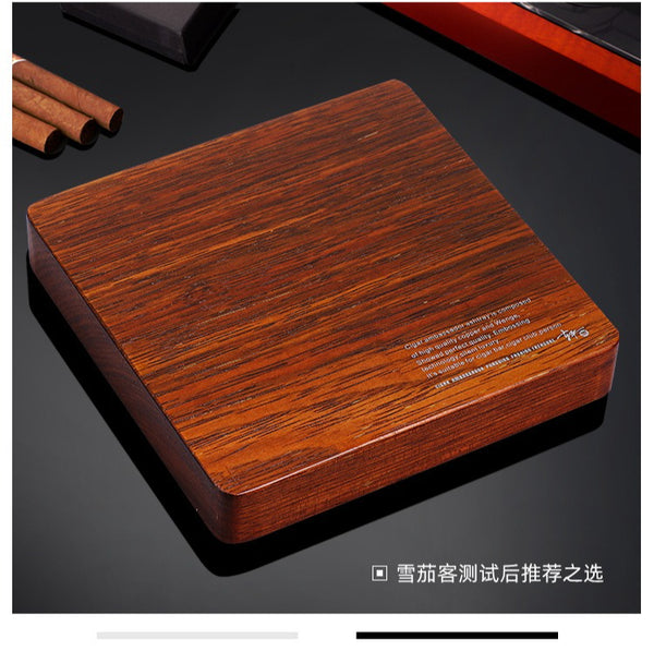 Cigar ashtray creative four-slot metal zinc alloy electroplated solid wood desktop household ashtray