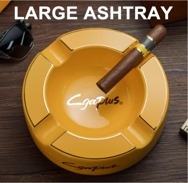 Cigar Ashtray Big Ashtrays for 8" Round Cigarettes Large Rest Outdoor Cigars Ashtray