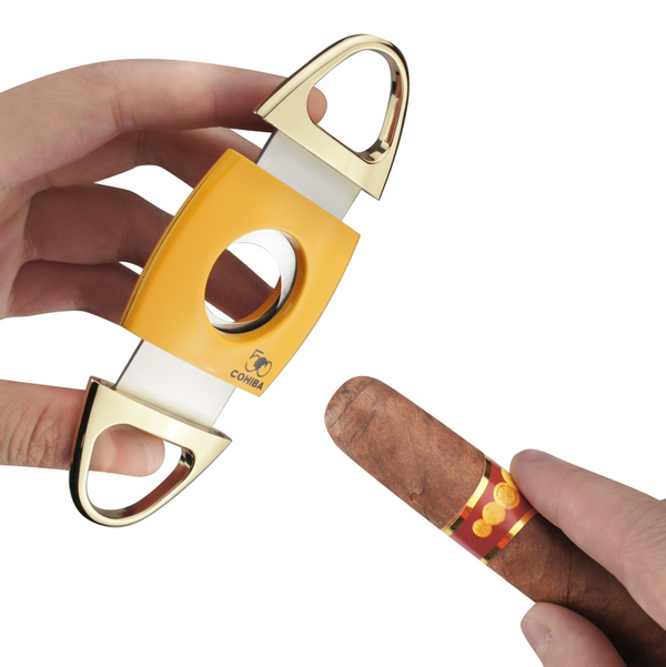 COHIBA Cigar Lighter Accessories Set Cigar Cutter Como Cigar Ashtray Windproof Butane Gas Torch Jet Flame Lighter Cigar Men Gift Box