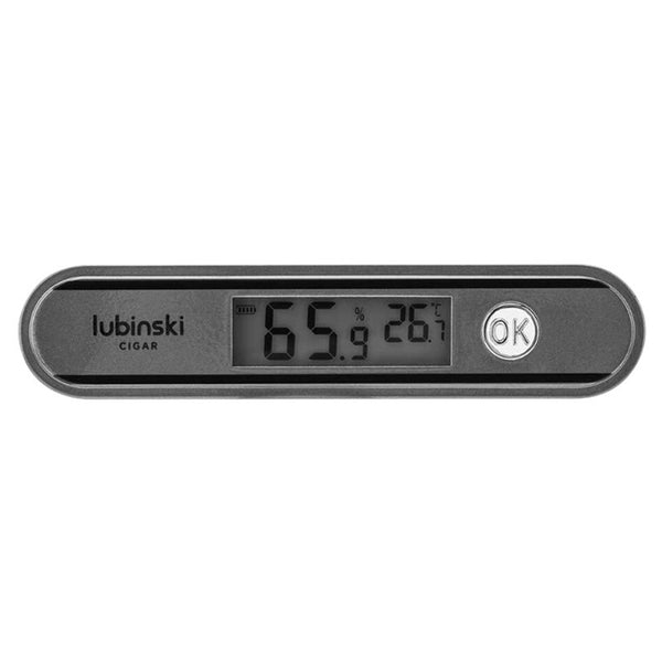 LUBINSKI Zinc Alloy Cigar Hygrometer Temperature and Humidity Display Cigar Punch Dual-purpose Type-C Charging Model