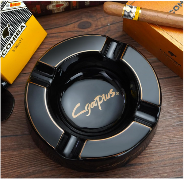 Cigar Ashtray Big Ashtrays for 8" Round Cigarettes Large Rest Outdoor Cigars Ashtray