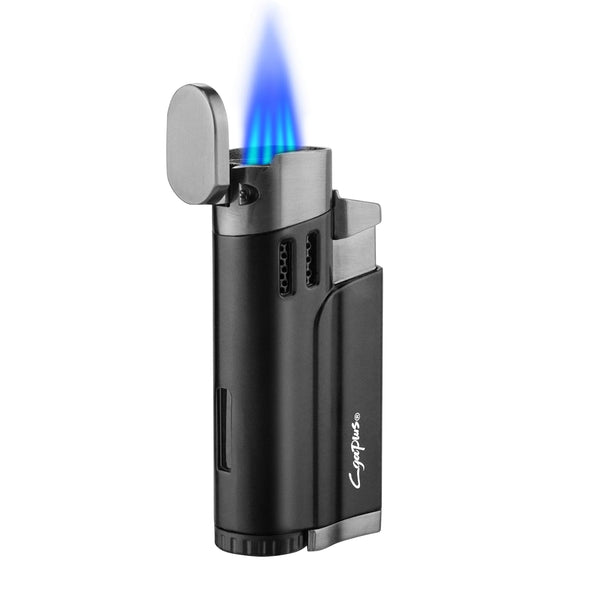 Torch Lighter with Punch 4 Jet Refillbale Lighters Windproof