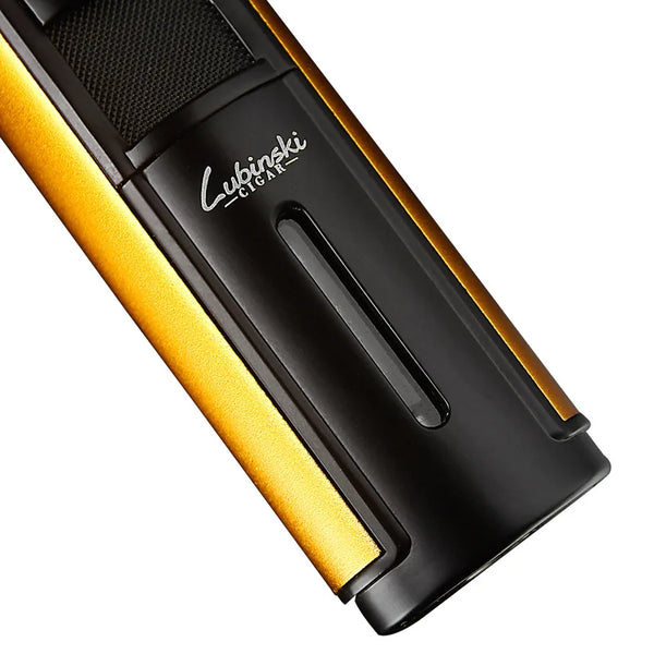 LUBINSKI Butane Gas Cigar Lighter Lubinski Windproof 5 Flame Jet Torch Lighter Pocket Metal Cigarette Briquet Cigar Accessory