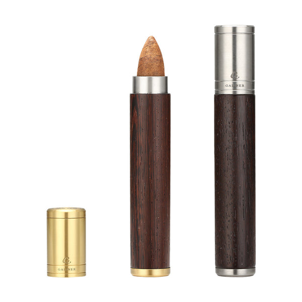 Single cigar tube travel portable aluminum cigar humidor metal sealed humidification tube wholesale gift box set