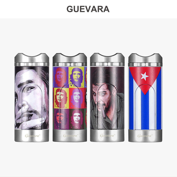 GUEVARA Cigar Lighter Windproof Metal Tobacco Holder Three-way Straight Flush Multi-functional High-value Lighters Smoking Accessories Men Gift Box Personalized