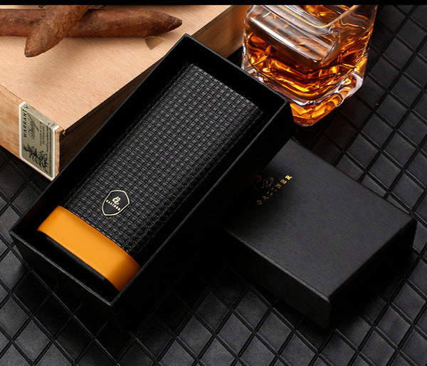 Galiner cigar case - 3 cigar capacity portable cigar humidor - cedar wood cigar travel case