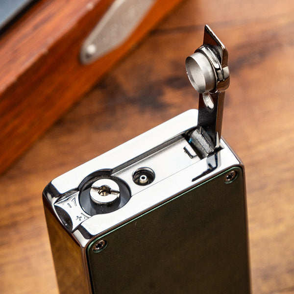 Rubinsky Cigar Lighter High-grade Zinc Alloy Multifunctional Double Fire Direct Dust Cover Folding Opener
