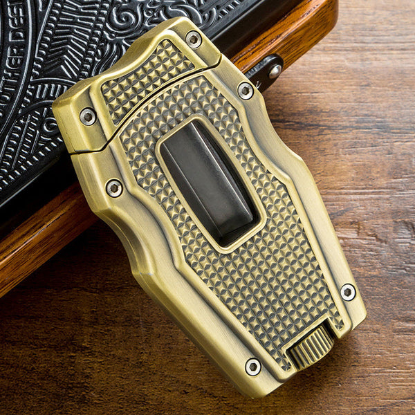 LUBINSKI Metal V-cut Cigar Cutter Zinc Alloy One-piece Stainless Outdoor Luxury Cigars Cut Portable Accessories Tool for Cigar