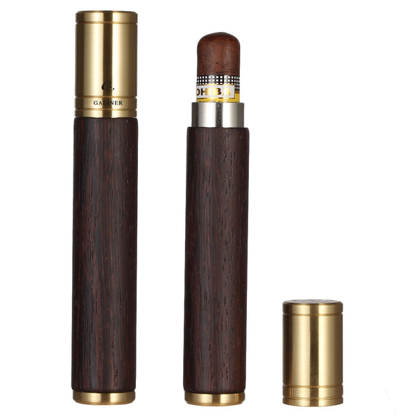 Single cigar tube travel portable aluminum cigar humidor metal sealed humidification tube wholesale gift box set