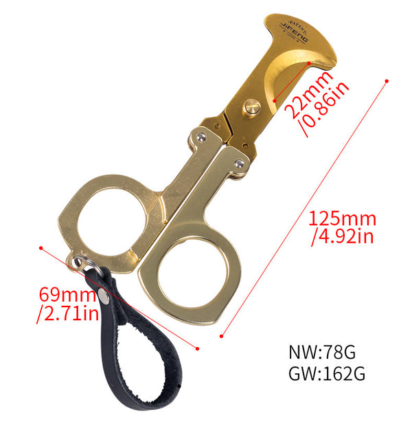 Folding Cigar Scissors Portable Stainless Steel Blade Belt Keychain Luxury Cigar Knife Accessories