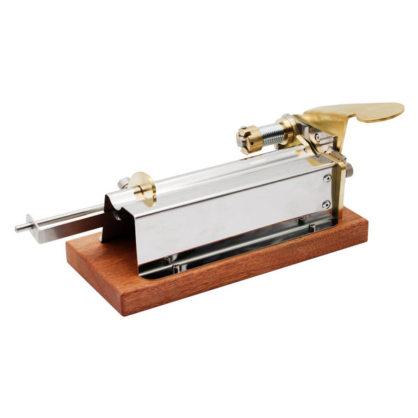 Lafuli cigar cutter - desktop model, crafted with special steel and red hardwood, stainless steel blades for sharpness and durability, large ring gauge