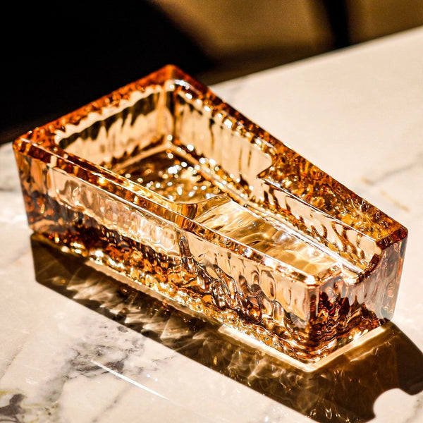Cigar ashtray high-end ashtray crystal glass cigar cigarette set