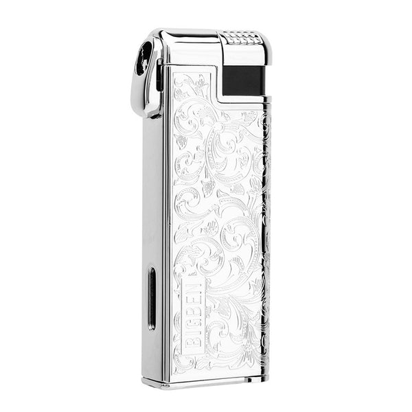 LUBINSKI joint pipe lighter zinc alloy tangcao multi-functional curved open flame with pressure rod gift box