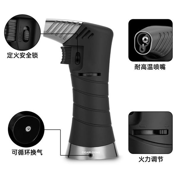 Cigar lighter single fire direct windproof portable igniter