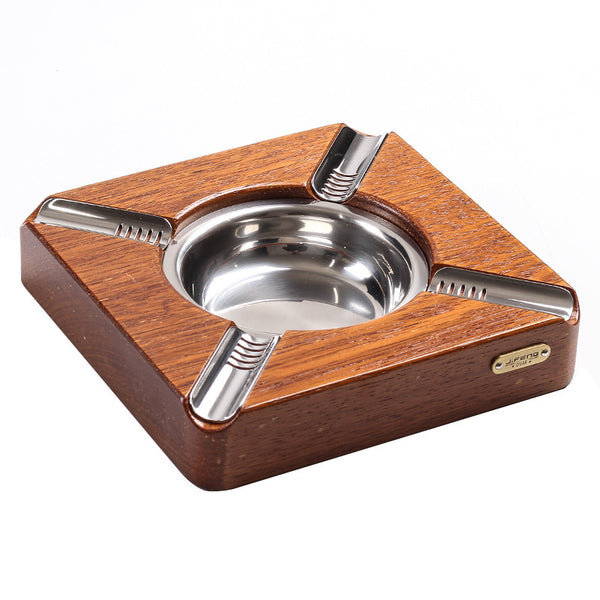 Monsoon Cigar Ashtray Cigar Solid Wood Large Four-position Bench Ashtray Ashtray JF3001