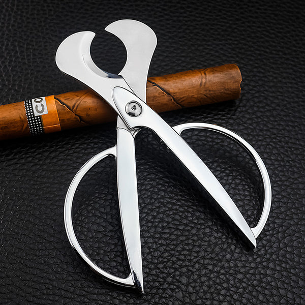 All-steel thickened metal anti-wear cigar scissors handle type cigar scissors cigar cutters Cuban cigar smoking set