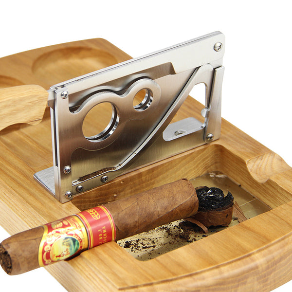 Cigar Desk Cutter, Desktop Cigar Cutter Stainless Steel Double Blade