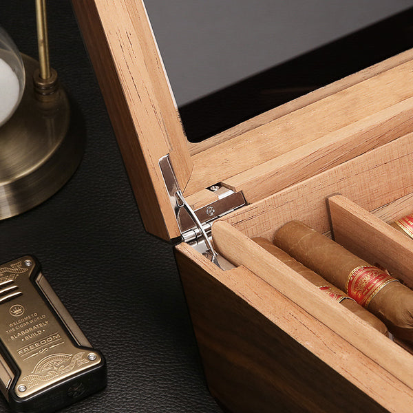 CIGARLOONG Cigar display box Large capacity partition alcohol-raised cedar wood moisturizing box CLA-21LB2