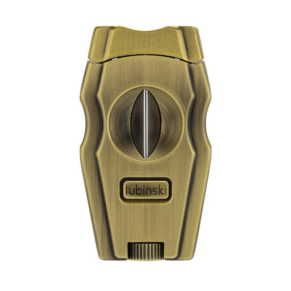 LUBINSKI Metal V-cut Cigar Cutter Zinc Alloy One-piece Stainless Outdoor Luxury Cigars Cut Portable Accessories Tool for Cigar