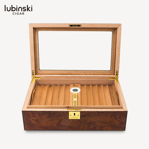 Lubinsky LUBINSKI Cigar Box Perspective Window Double Cedar Cigar Moisturizer YJA-60015