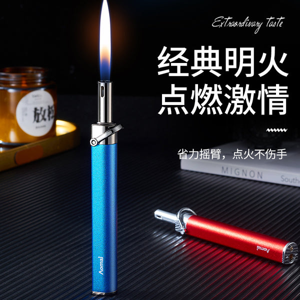 Strip lighter lever ignition point aromatic metal creative inflatable igniter