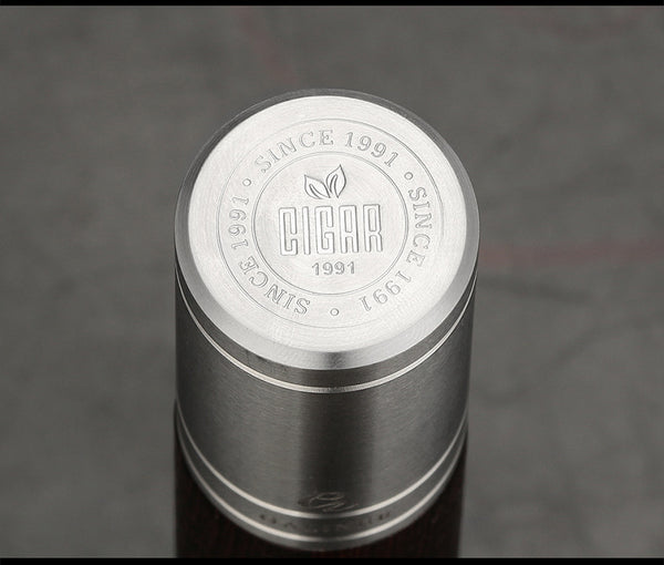 Single cigar tube travel portable aluminum cigar humidor metal sealed humidification tube wholesale gift box set
