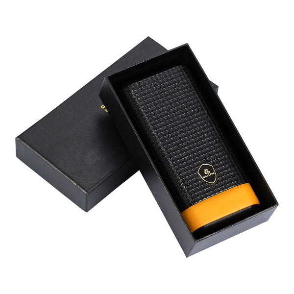 Galiner cigar case - 3 cigar capacity portable cigar humidor - cedar wood cigar travel case