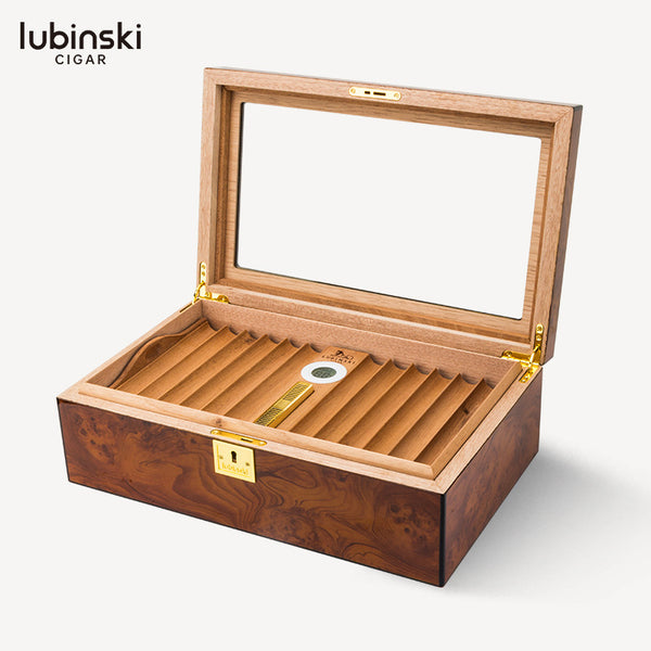Lubinsky LUBINSKI Cigar Box Perspective Window Double Cedar Cigar Moisturizer YJA-60015