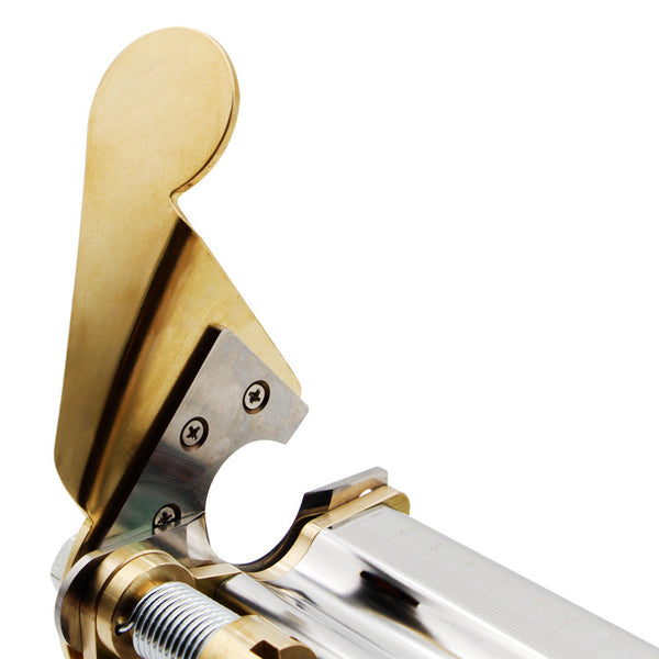 Lafuli cigar cutter - desktop model, crafted with special steel and red hardwood, stainless steel blades for sharpness and durability, large ring gauge