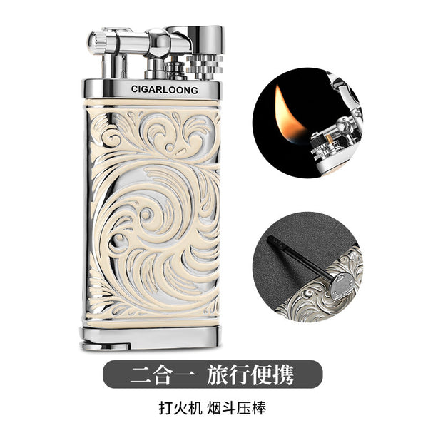 Cigar lighter European pipe lighter windproof straight punch multi-function