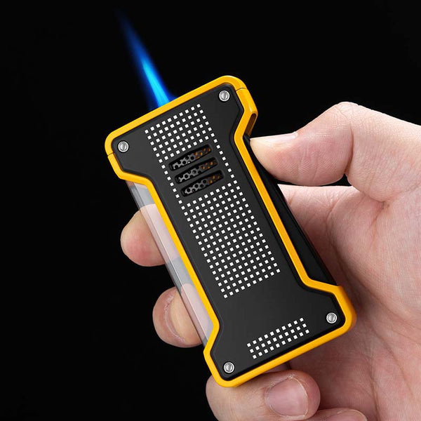 Cigar lighter Windproof straight punch lighter Portable with cigar drill Metal cigar lighter CB-25IL1