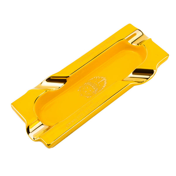 LUBINSKI Cigar Ashtray Four Flue Ceramic Gilt Large Capacity Rectangle Rubinski Portable Ashtray