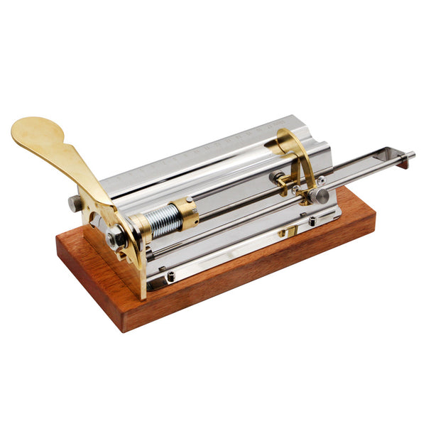 Lafuli cigar cutter - desktop model, crafted with special steel and red hardwood, stainless steel blades for sharpness and durability, large ring gauge