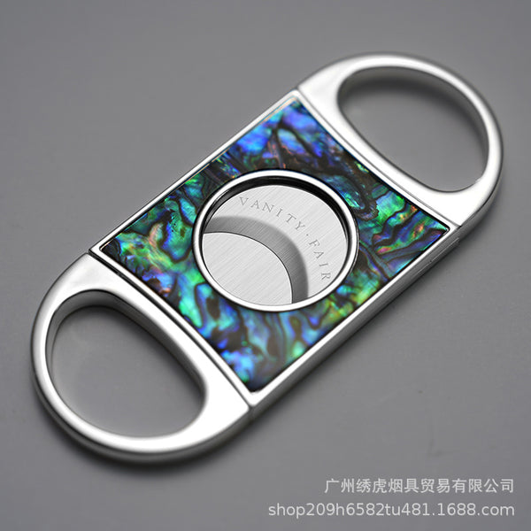 Cigar Scissors, Natural Color Shellfish Sharp Stainless Steel Double Blade Cigar cutters Spot